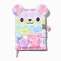 Rainbow Polka Dot Chibi Bear Lock Diary,