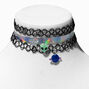 Celestial Glow In The Dark Black Tattoo Choker Necklaces - 3 Pack,