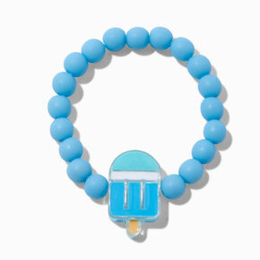 Claire&#39;s Club Matte Blue Ice Lolly Stretch Bracelet,