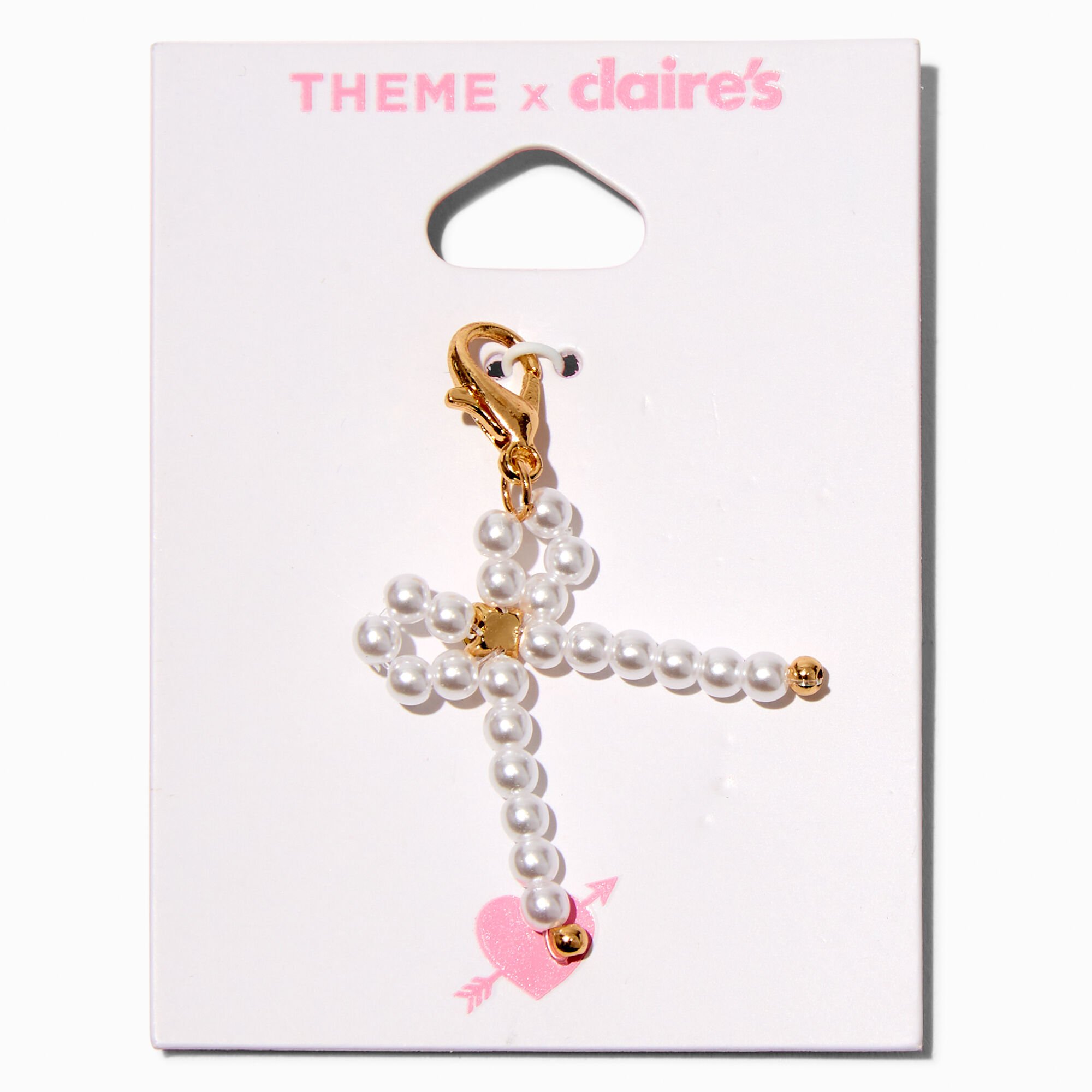 T H E M E x Claire's Gold-tone Pearl Bow Charm,