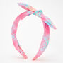 Pink Ombre Mermaid Knotted Bow Headband,