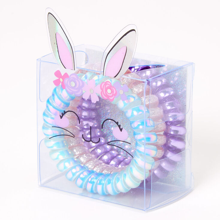 Claire's Élastiques spirales boîte lapin Claire's Club - Lot de 3
