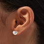 Pearl Heart Stud Earrings,