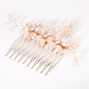 Triple Pearl Flower Hair Comb - Blush,