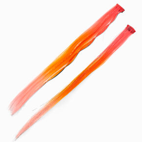 Orange Ombr&eacute; Faux Hair Clip In Extensions - 2 Pack,