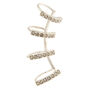 Silver 1.5&quot; Crystal Ear Cuff,