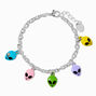 Rainbow Alien Silver Charm Bracelet,
