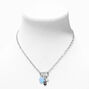 Blue Rockstar Carabiner Pendant Necklace,