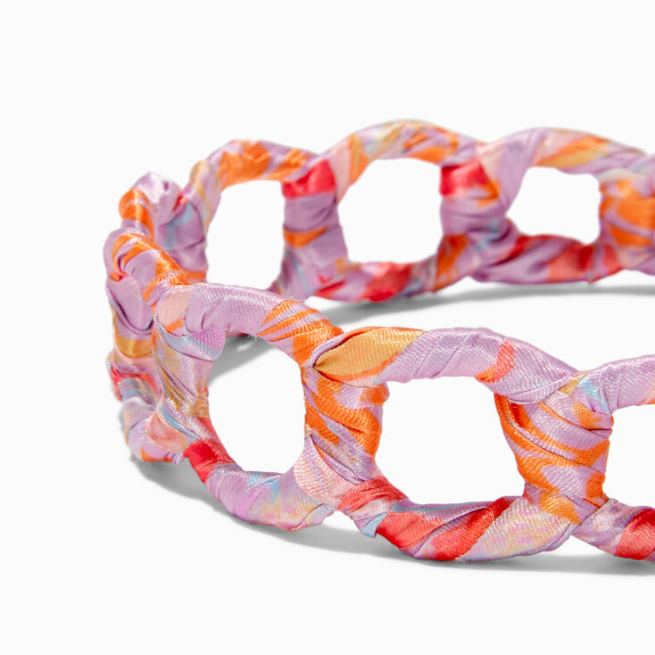 Coral Fabric-Wrapped Headband,