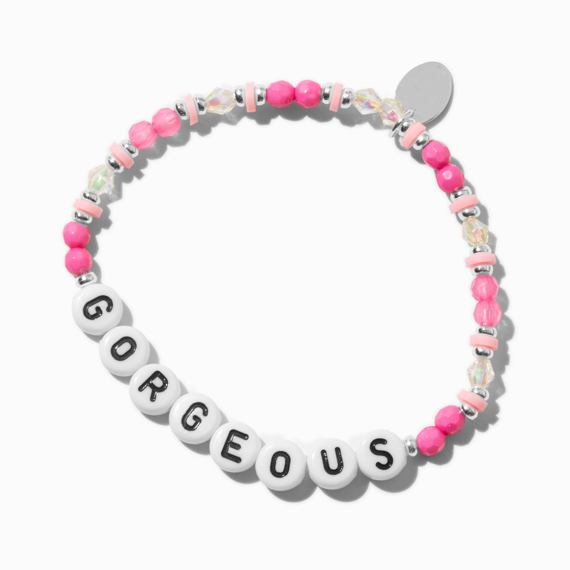 View Claires gorgeous Beaded Stretch Bracelet Pink information