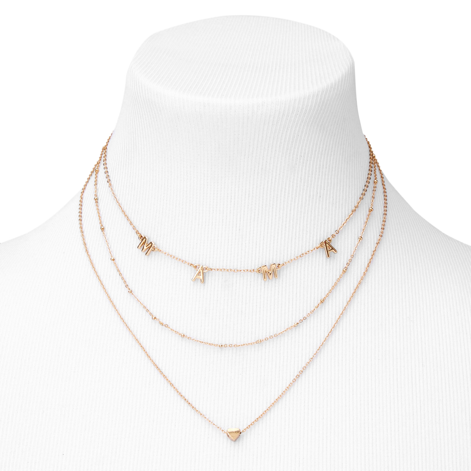 Mother's Day Gold Mama Multi Strand Chain Necklace,