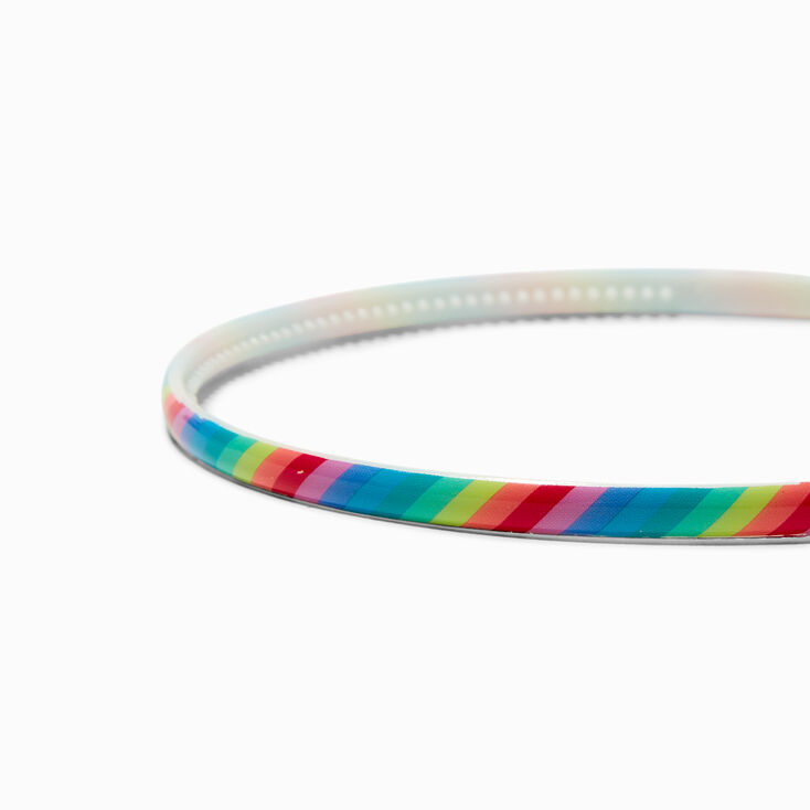 Claire&#39;s Club Rainbow Plastic Headbands - 6 Pack,