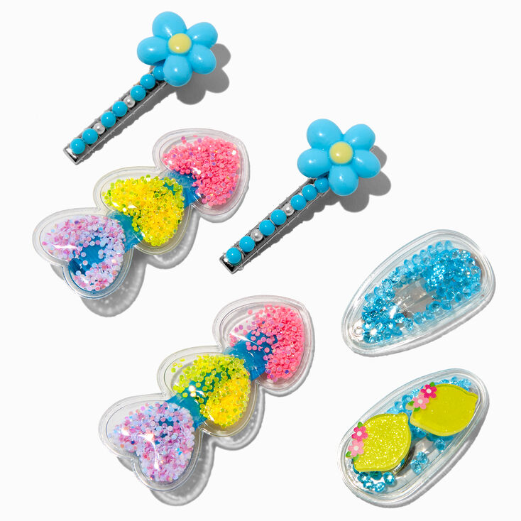 Claire&#39;s Club Lemon Mixed Hair Clips - 6 Pack,