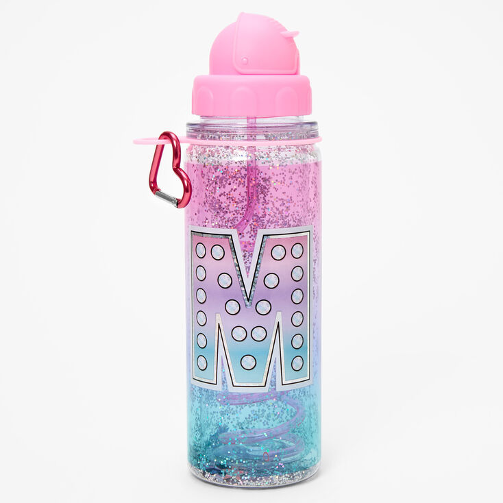 Initial Water Bottle - Pink, M,