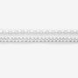 Silver Chain Layered Choker Necklace,