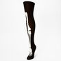 Skeleton Leg Over The Knee Socks - Black,