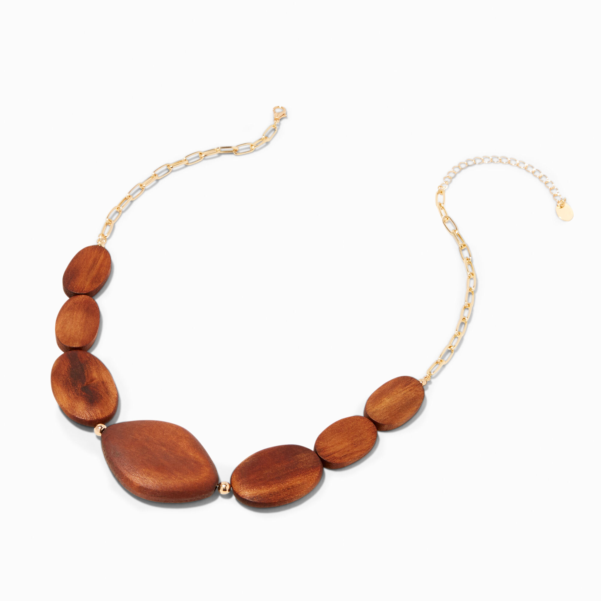 Chunky Wood Beads Necklace