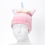 Bonnet en tissu chenille licorne - Rose,