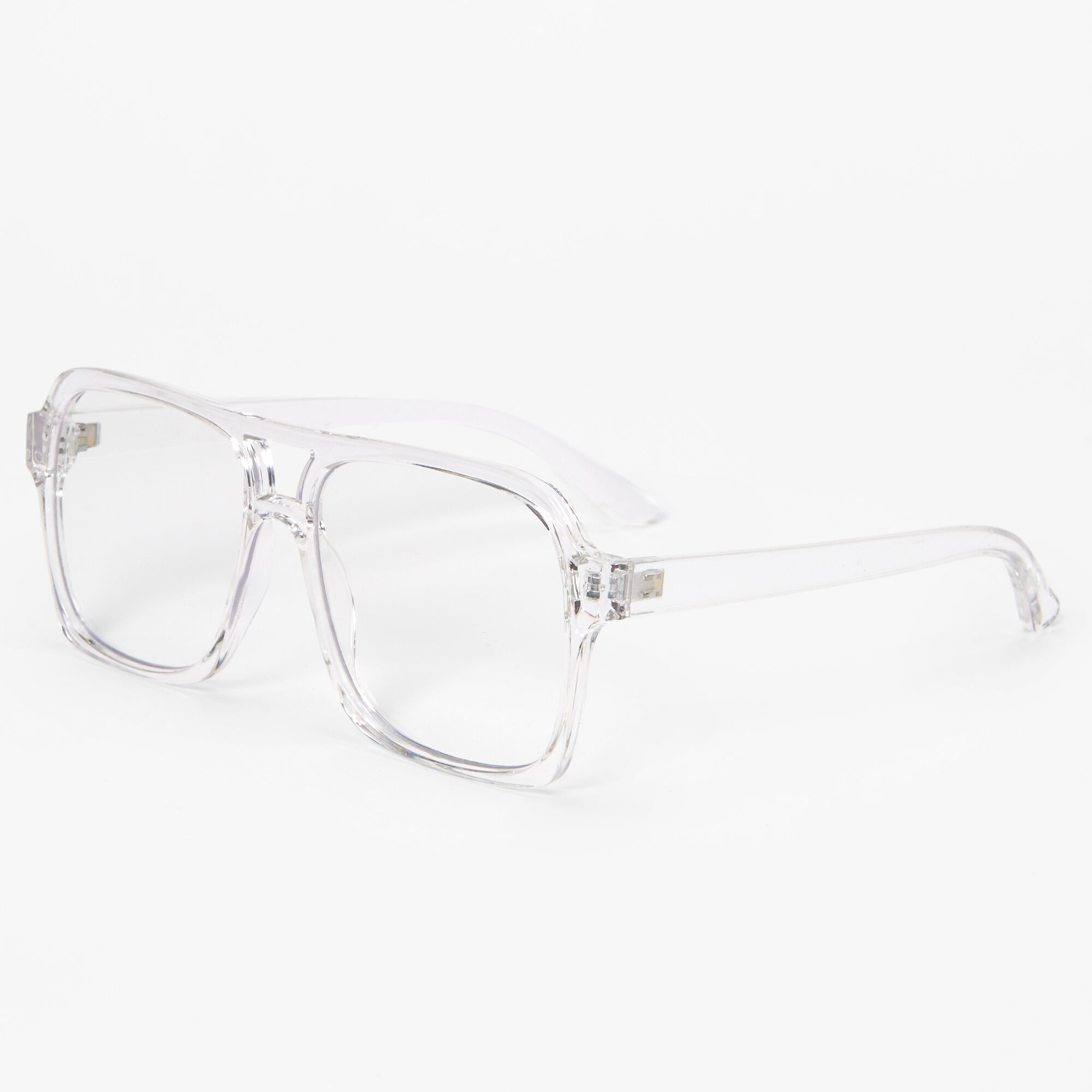 Square aviator clear glasses top