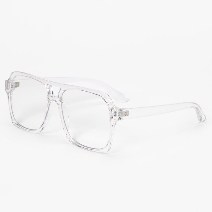 Blue Light Reducing Aviator  Clear Lens Frames - Clear