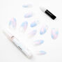 Pastel Galaxy Jelly Stiletto Faux Nail Set - 24 Pack,