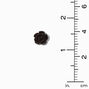 Black Carved Rose Stud Earrings,