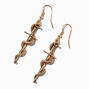 Pendantes 6&nbsp;cm serpent dague couleur dor&eacute;e,
