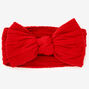 Claire&#39;s Club Nylon Ribbed Bow Headwrap - Red,