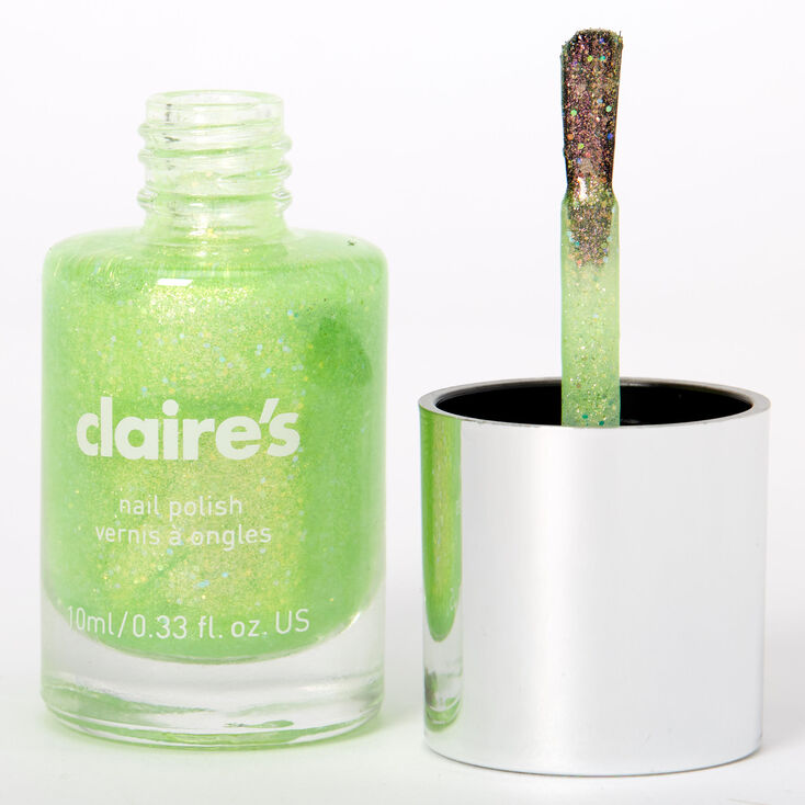 Shimmer Nail Polish - Neon Green,