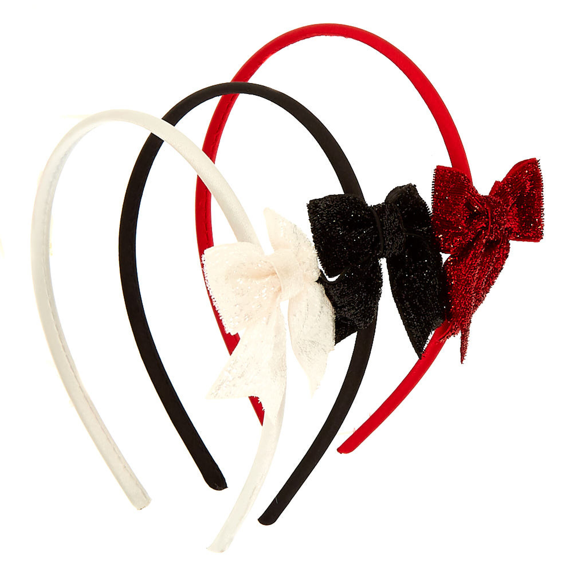 Claire's Club Sparkly Bow Headbands - 3 Pack | Claire's US