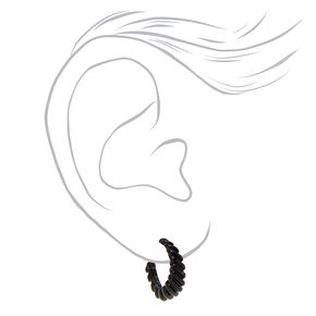 Mixed Metal Twisted Mini Hoop Earrings - 3 Pack,