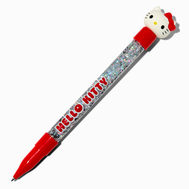 Stylo &agrave; paillettes rouges en exclusivit&eacute; chez Claire&rsquo;s Hello Kitty&reg; 50e anniversaire,