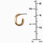 Gold-tone 20mm Half Tube Square Oval Hoop Earrings,