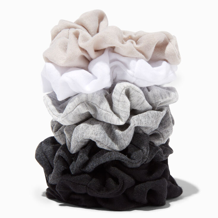 Small Neutral Hair Scrunchies - 7 Pack,