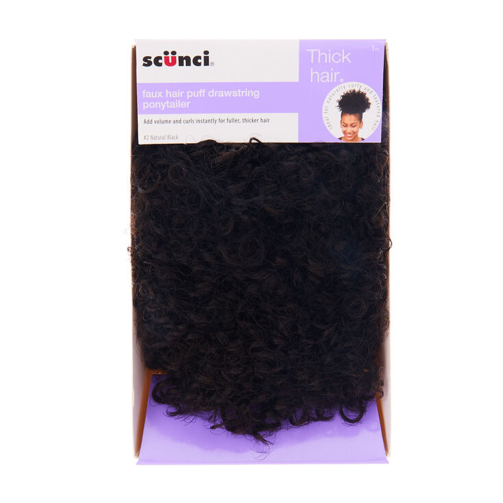 Scunci Faux Hair Puff Drawstring Ponytailer Claire S