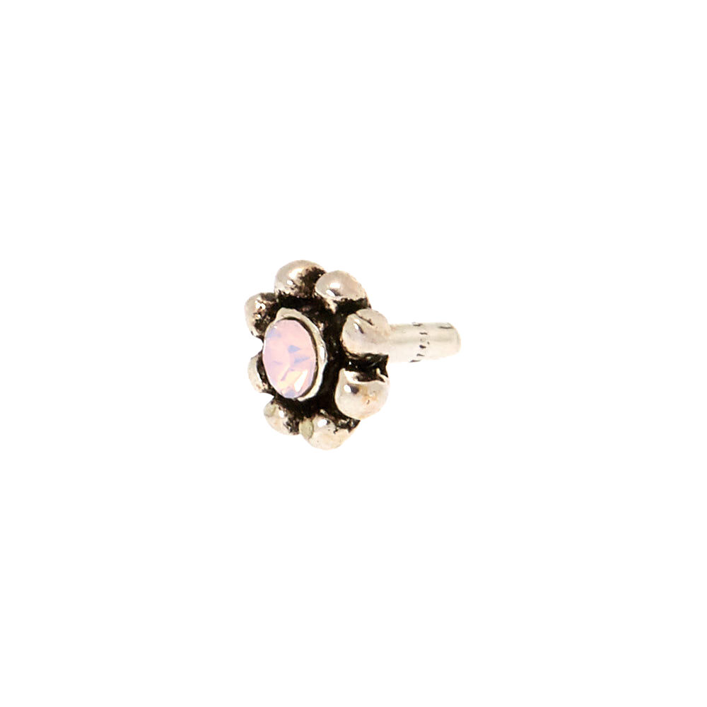 Silver 16G Opal Helix Earring,