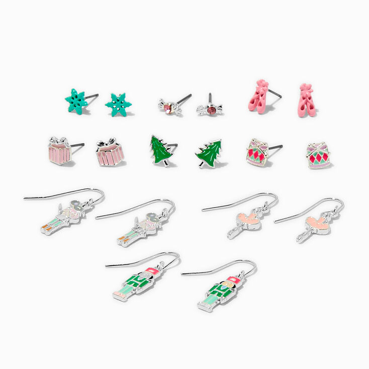 Christmas Nutcracker Ballet Mixed Earring Set - 9 Pack,