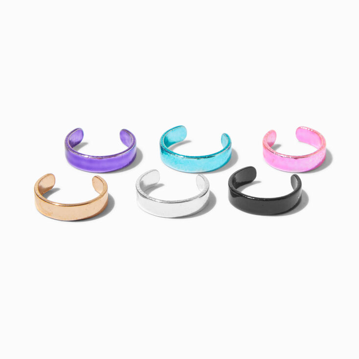 Manchettes d&rsquo;oreilles anodis&eacute;es en m&eacute;taux mixtes - Lot de 6,