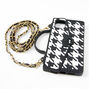 Silicone Houndstooth Phone Case with Strap - Fits iPhone&reg; 11,