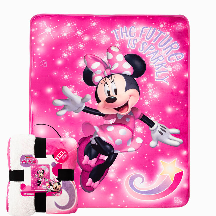 Disney Minnie Mouse Oversized Silk Touch Sherpa Throw Blanket,