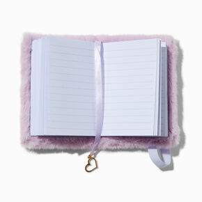 Mini journal en peluche violet clair,