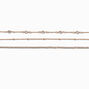 Gold-tone Cubic Zirconia Confetti Chain Bracelets - 3 Pack,