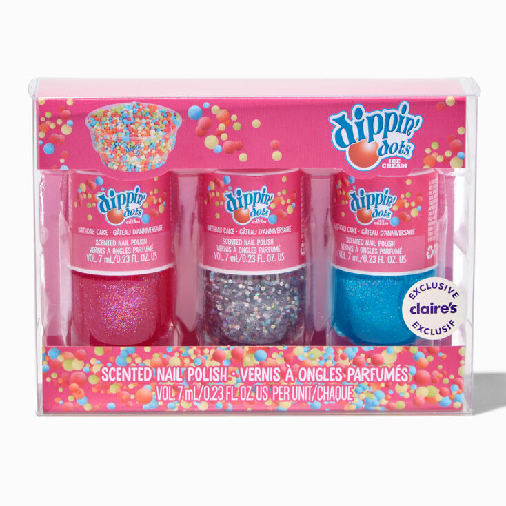 Vernis &agrave; ongles parfum&eacute;s en exclusivit&eacute; chez Claire&rsquo;s Dippin&#39; Dots&reg; - Lot de 3,