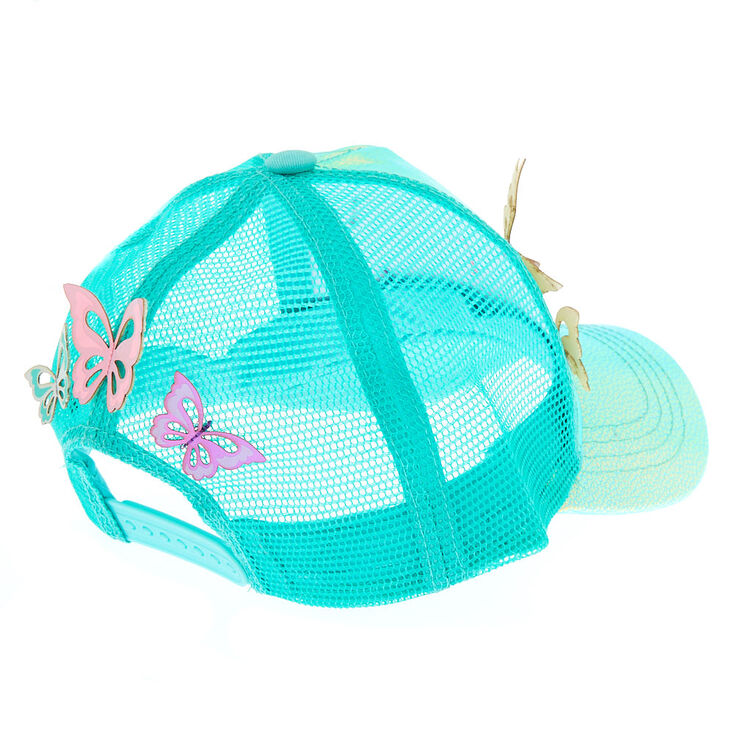 Holographic Butterfly Baseball Cap - Mint,
