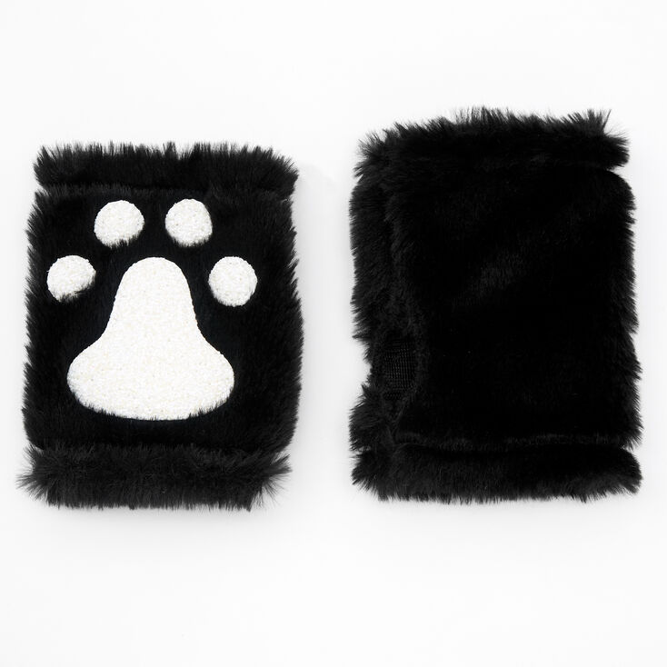 Furry Cat Costume Set - Black,