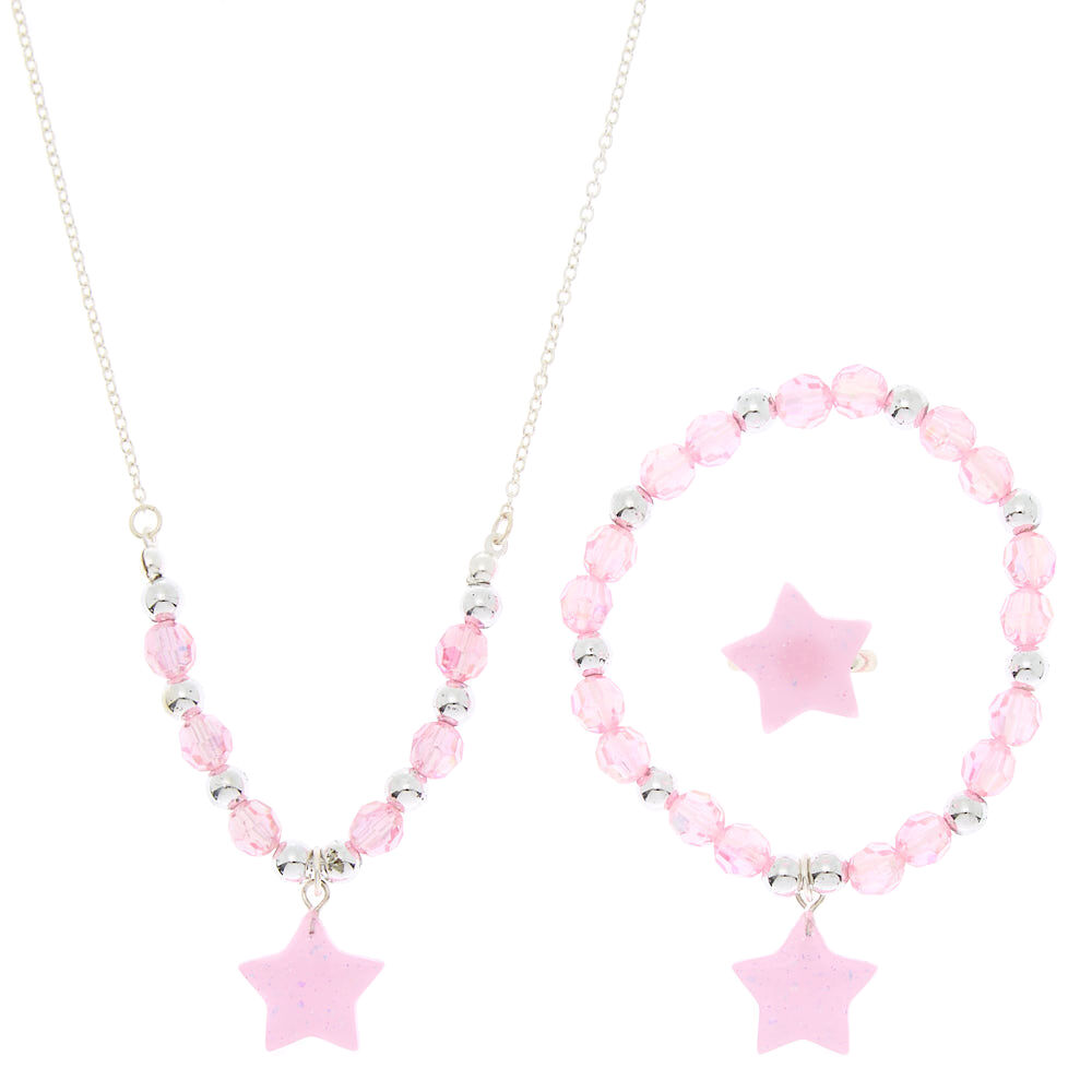 Parure de bijoux étoile rose du Claire's Club,