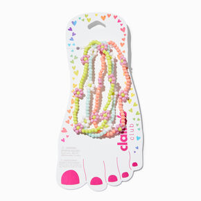 Claire&#39;s Club Floral Beaded Anklets - 3 Pack,