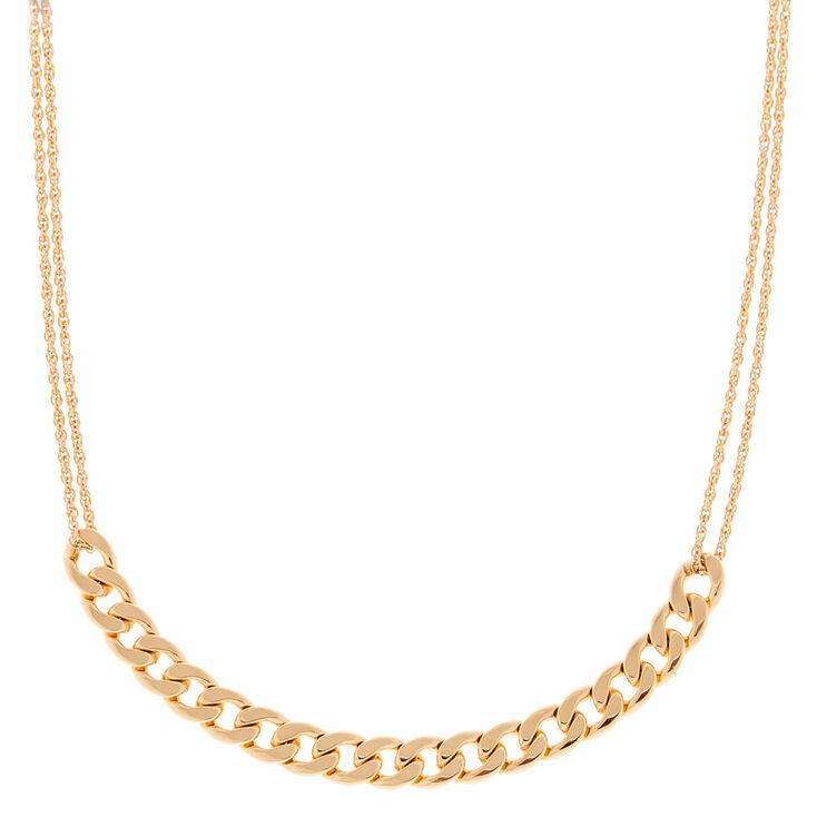 Gold Double Chain Necklace,