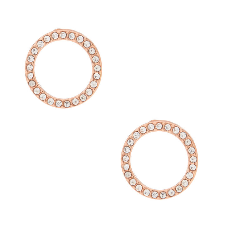 Claire's Boucles d'oreilles cercle ouvert teinte couleur doré rose