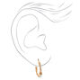 Gold Small Crystal 20MM Hoop Earrings,